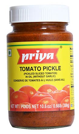 Priya Tomato Pickle 24x300g (Without Garlic)-727